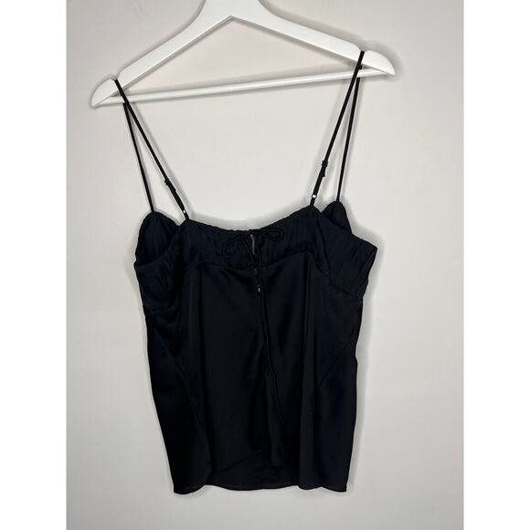 J.Crew NWT Gathered Stretch Silk Camisole Black Women's Size 12 BG670 - Picture 9 of 10